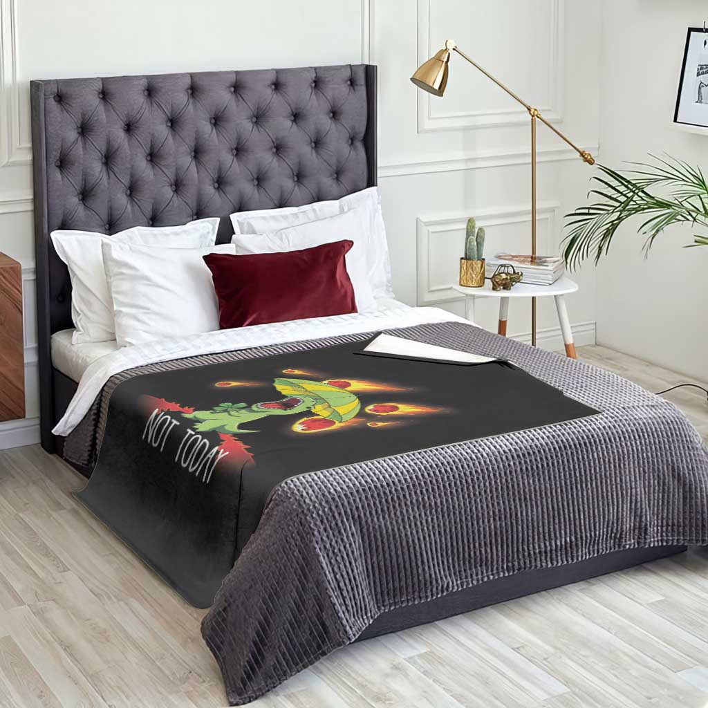 Dinosaur Meteor Shower Astronomy Humor Throw Blanket Not Today TS12 Print Your Wear