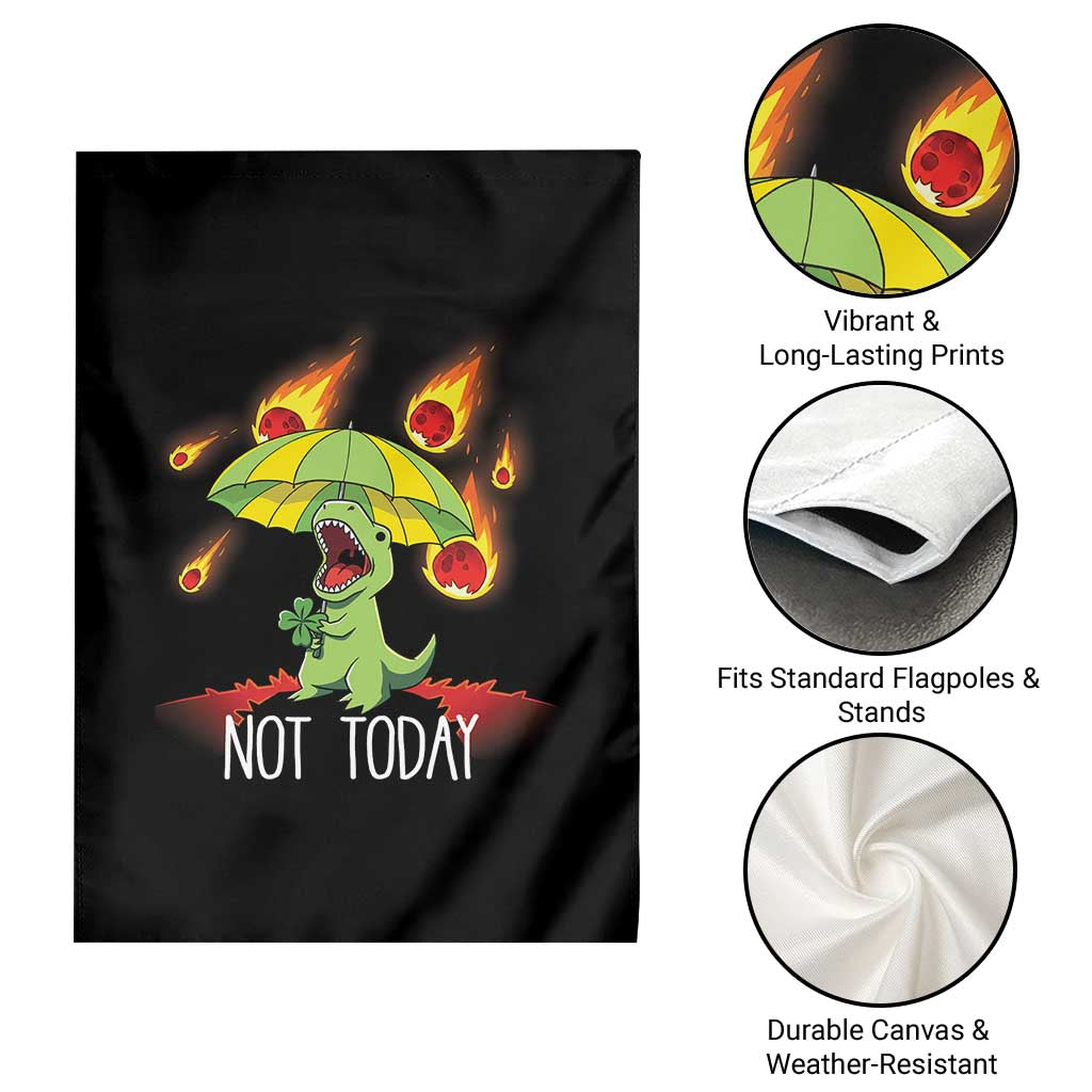 Dinosaur Meteor Shower Astronomy Humor Garden Flag Not Today TS12 Print Your Wear