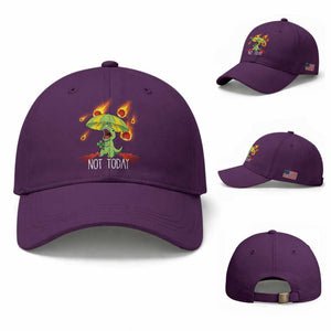 Dinosaur Meteor Shower Astronomy Humor Baseball Cap Not Today TS12 Baseball Cap Universal Fit Purple Print Your Wear