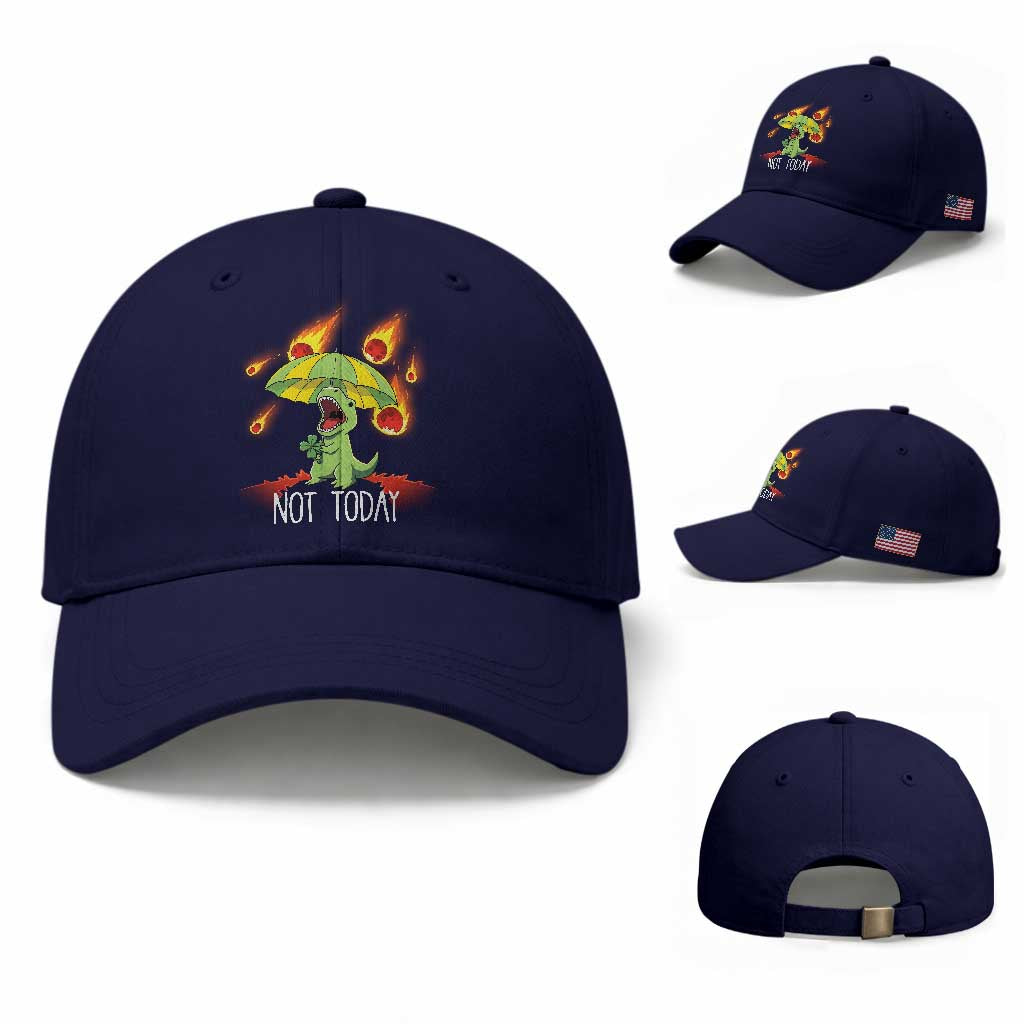 Dinosaur Meteor Shower Astronomy Humor Baseball Cap Not Today TS12 Baseball Cap Universal Fit Dark Blue Print Your Wear