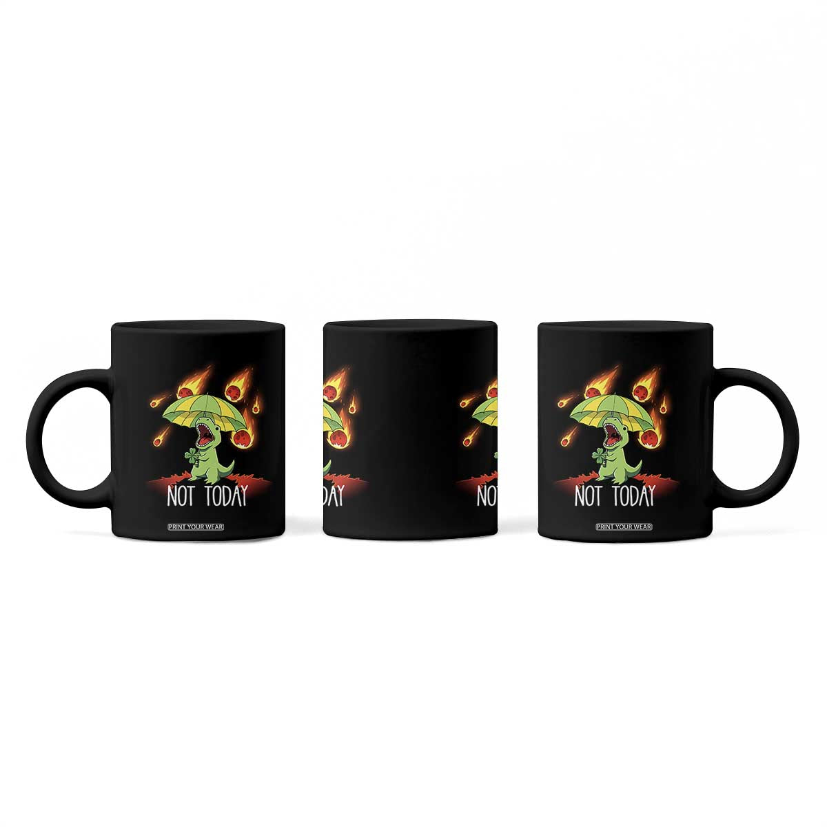 Dinosaur Meteor Shower Astronomy Humor Coffee Mug Not Today TS12 Print Your Wear