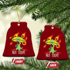 Dinosaur Meteor Shower Astronomy Humor Ceramic Ornament Not Today TS12 Print Your Wear