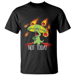 Dinosaur Meteor Shower Astronomy Humor T Shirt Not Today TS12 Black Print Your Wear
