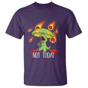 Dinosaur Meteor Shower Astronomy Humor T Shirt Not Today TS12 Purple Print Your Wear