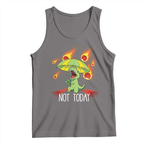 Dinosaur Meteor Shower Astronomy Humor Tank Top Not Today TS12 Deep Heather Print Your Wear