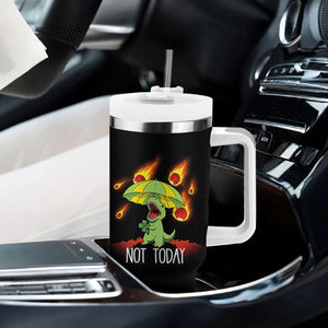 Dinosaur Meteor Shower Astronomy Humor Tumbler With Handle Not Today TS12 Print Your Wear
