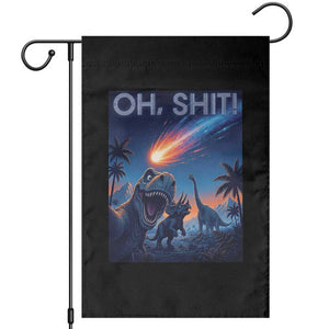 Funny Dinosaur Meteorite Garden Flag Astronomy Lover Gift TS12 Black Print Your Wear