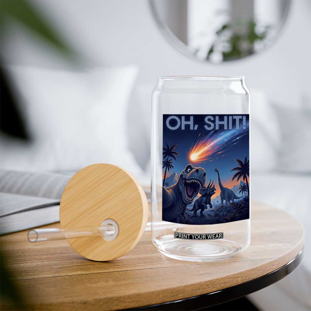 Funny Dinosaur Meteorite Glass Can Astronomy Lover Gift TS12 Print Your Wear