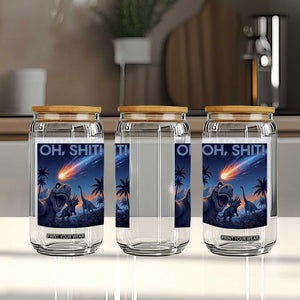 Funny Dinosaur Meteorite Glass Can Astronomy Lover Gift TS12 Print Your Wear