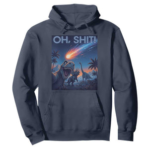 Funny Dinosaur Meteorite Hoodie Astronomy Lover Gift TS12 Navy Print Your Wear