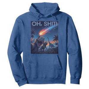 Funny Dinosaur Meteorite Hoodie Astronomy Lover Gift TS12 Royal Blue Print Your Wear
