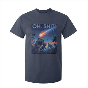 Funny Dinosaur Meteorite T Shirt For Kid Astronomy Lover Gift TS12 Navy Print Your Wear