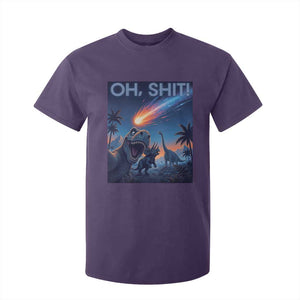 Funny Dinosaur Meteorite T Shirt For Kid Astronomy Lover Gift TS12 Purple Print Your Wear