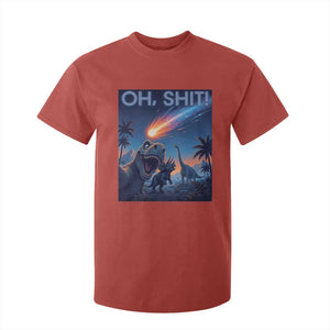 Funny Dinosaur Meteorite T Shirt For Kid Astronomy Lover Gift TS12 Red Print Your Wear