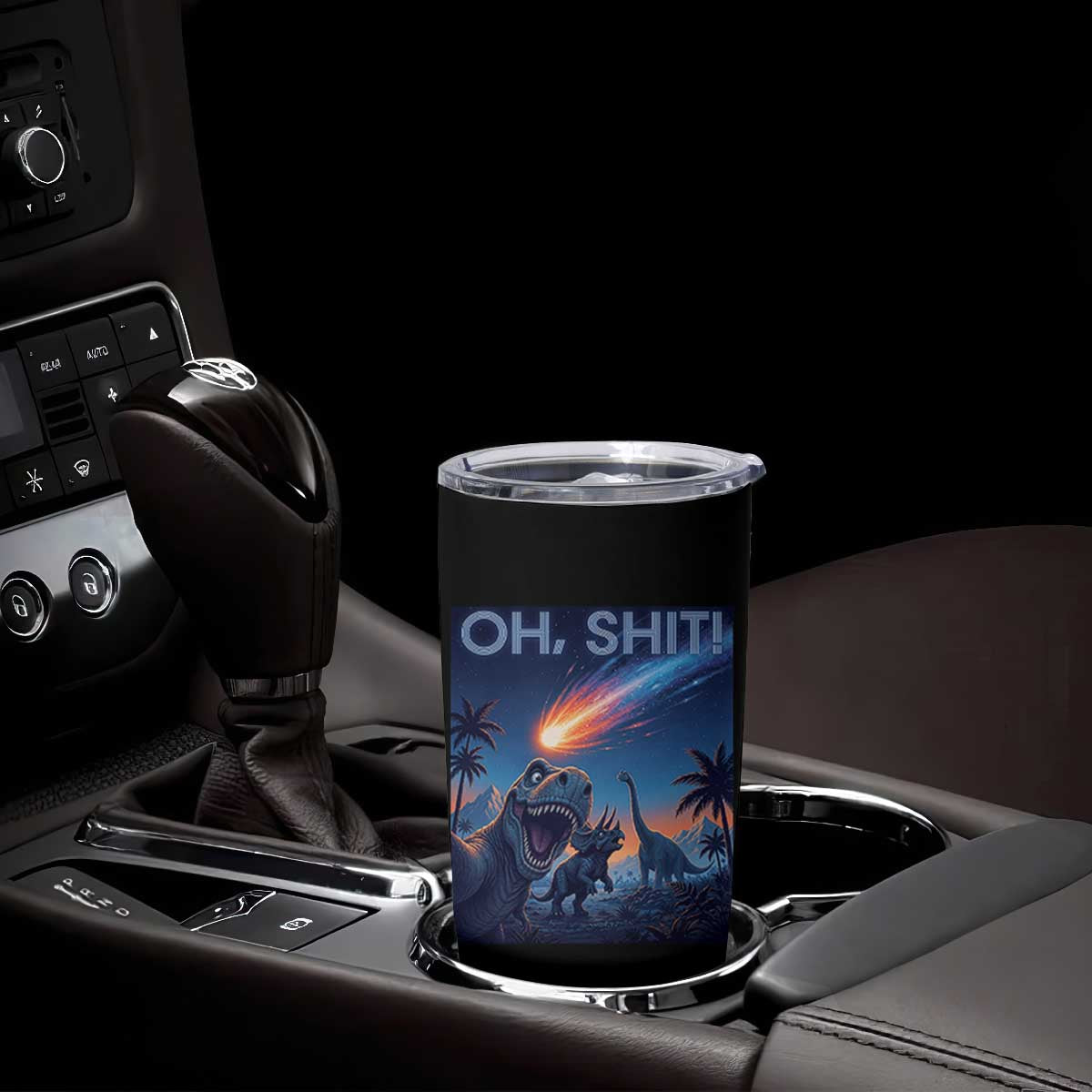 Funny Dinosaur Meteorite Tumbler Cup Astronomy Lover Gift TS12 Print Your Wear