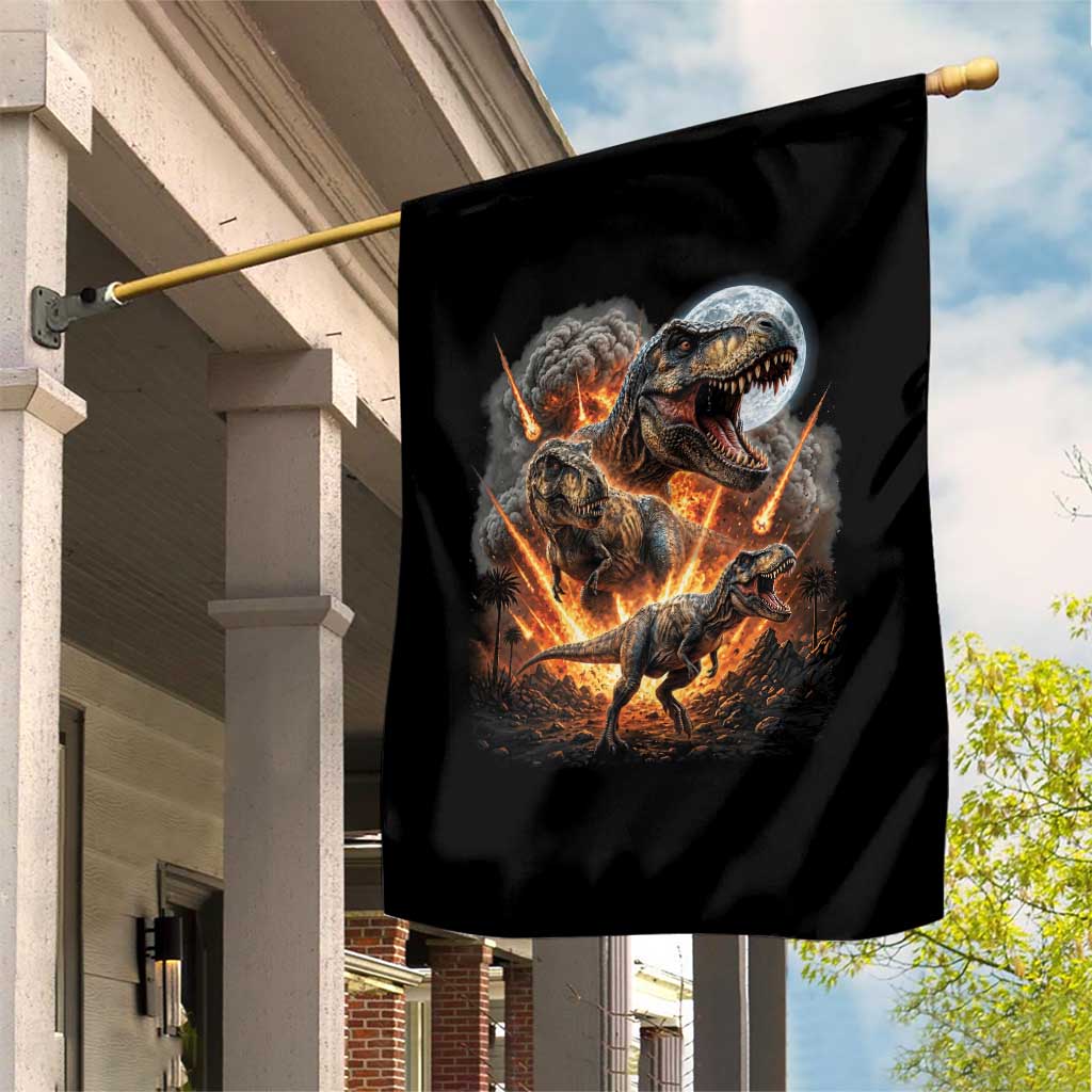Funny Dinosaur Meteorite Strike Garden Flag Epic Paleontology Gift TS12 Print Your Wear