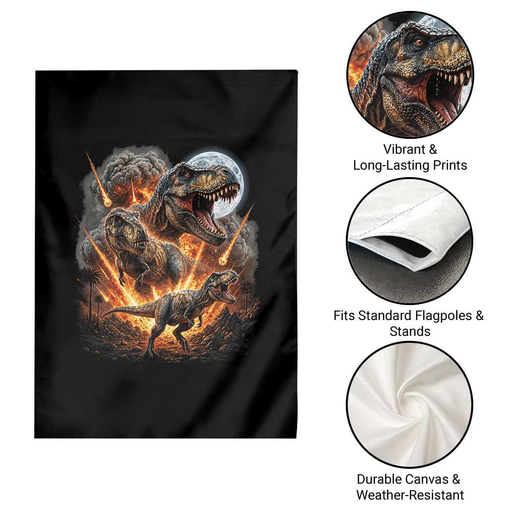 Funny Dinosaur Meteorite Strike Garden Flag Epic Paleontology Gift TS12 Print Your Wear