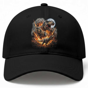 Funny Dinosaur Meteorite Strike Baseball Cap Epic Paleontology Gift TS12 Print Your Wear