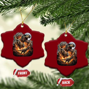 Funny Dinosaur Meteorite Strike Ceramic Ornament Epic Paleontology Gift TS12 Print Your Wear