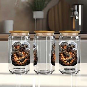 Funny Dinosaur Meteorite Strike Glass Can Epic Paleontology Gift TS12 Print Your Wear