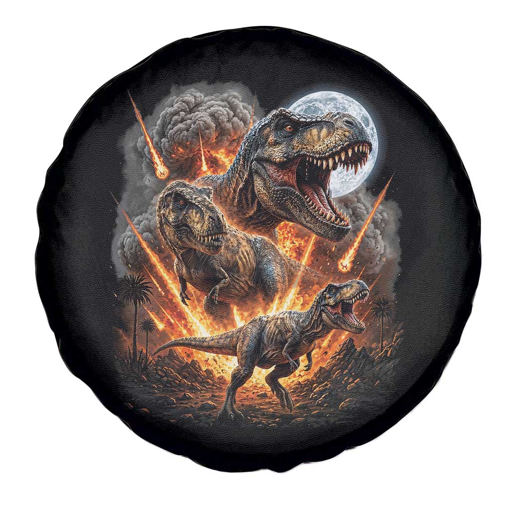 Funny Dinosaur Meteorite Strike Spare Tire Cover Epic Paleontology Gift TS12 Print Your Wear