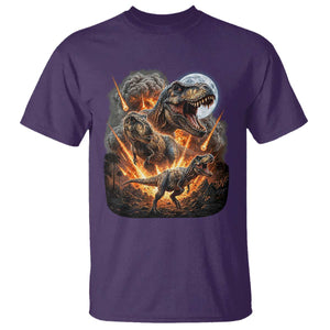 Funny Dinosaur Meteorite Strike T Shirt Epic Paleontology Gift TS12 Purple Print Your Wear