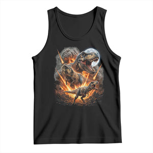 Funny Dinosaur Meteorite Strike Tank Top Epic Paleontology Gift TS12 Black Print Your Wear