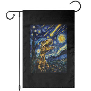 Dinosaur Starry Night Meteor Shower Garden Flag Astronomy Lover Gift TS12 Black Print Your Wear