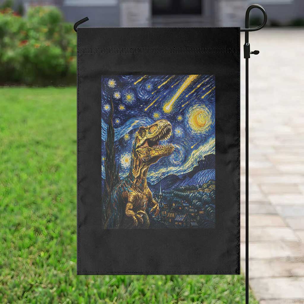 Dinosaur Starry Night Meteor Shower Garden Flag Astronomy Lover Gift TS12 Print Your Wear