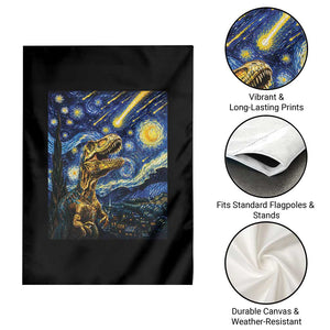 Dinosaur Starry Night Meteor Shower Garden Flag Astronomy Lover Gift TS12 Print Your Wear