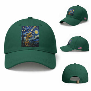 Dinosaur Starry Night Meteor Shower Baseball Cap Astronomy Lover Gift TS12 Baseball Cap Universal Fit Irish Green Print Your Wear