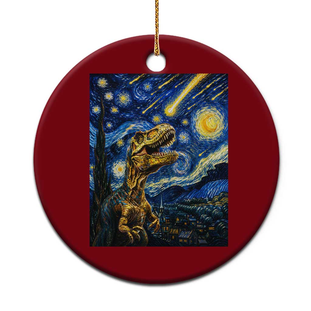 Dinosaur Starry Night Meteor Shower Ceramic Ornament Astronomy Lover Gift TS12 1pc Red Print Your Wear