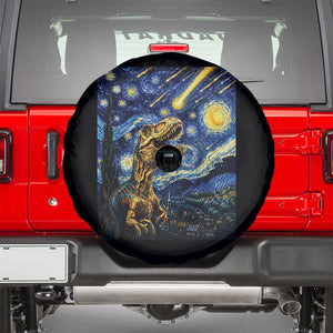 Dinosaur Starry Night Meteor Shower Spare Tire Cover Astronomy Lover Gift TS12 Black Print Your Wear