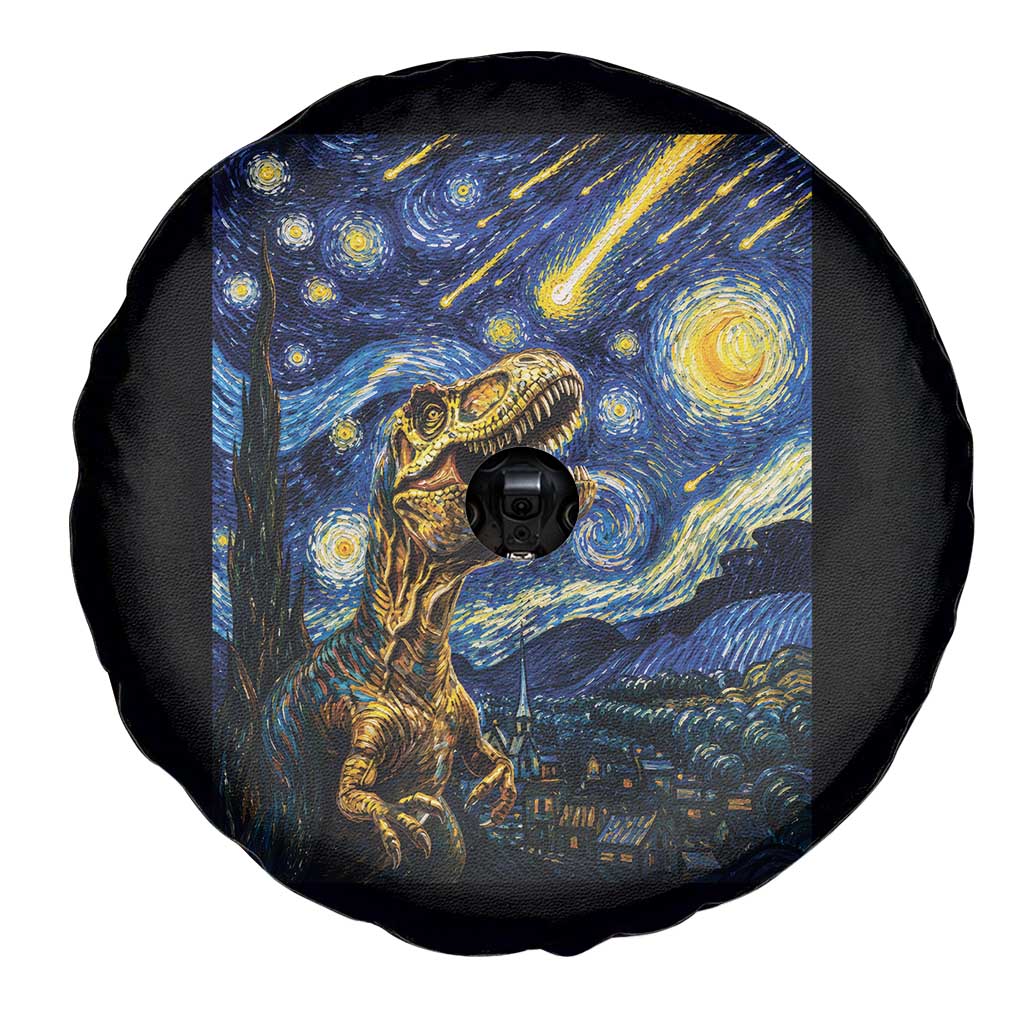 Dinosaur Starry Night Meteor Shower Spare Tire Cover Astronomy Lover Gift TS12 Print Your Wear