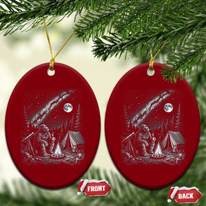 Bigfoot Camping Under Meteor Showers Ceramic Ornament Stargazer Gift TS12 Print Your Wear