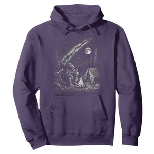 Bigfoot Camping Under Meteor Showers Hoodie Stargazer Gift TS12 Purple Print Your Wear