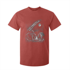 Bigfoot Camping Under Meteor Showers T Shirt For Kid Stargazer Gift TS12 Red Print Your Wear