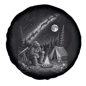 Bigfoot Camping Under Meteor Showers Spare Tire Cover Stargazer Gift TS12 Print Your Wear