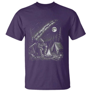 Bigfoot Camping Under Meteor Showers T Shirt Stargazer Gift TS12 Purple Print Your Wear
