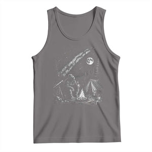 Bigfoot Camping Under Meteor Showers Tank Top Stargazer Gift TS12 Deep Heather Print Your Wear