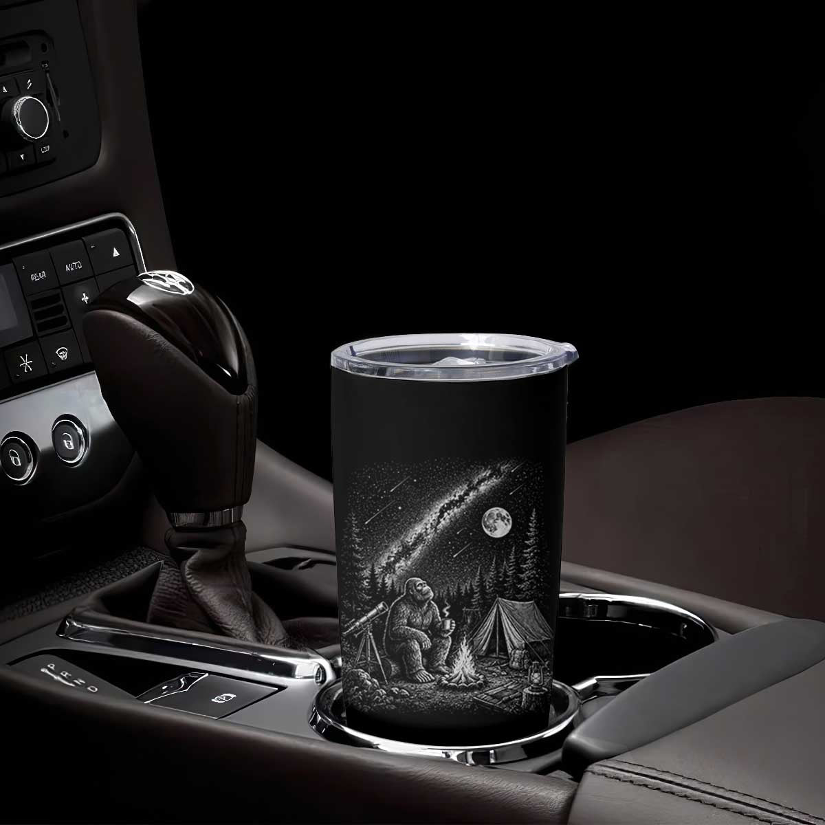 Bigfoot Camping Under Meteor Showers Tumbler Cup Stargazer Gift TS12 Print Your Wear
