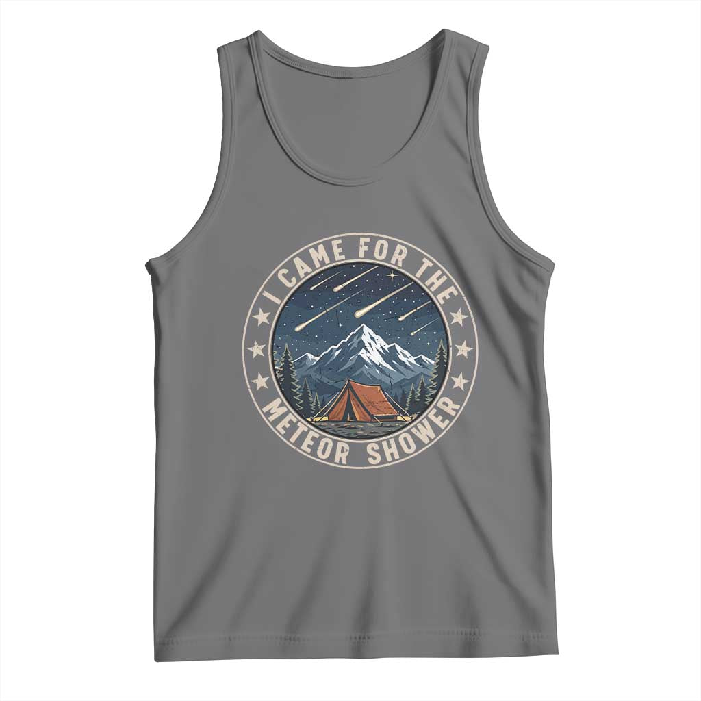 I Came For The Meteor Shower Tank Top Funny Astronomy Camping TS12 Black Heather Print Your Wear