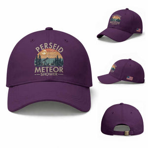 Perseid Meteor Shower Baseball Cap Vintage Astronomy Lover TS12 Baseball Cap Universal Fit Purple Print Your Wear