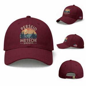 Perseid Meteor Shower Baseball Cap Vintage Astronomy Lover TS12 Baseball Cap Universal Fit Maroon Print Your Wear
