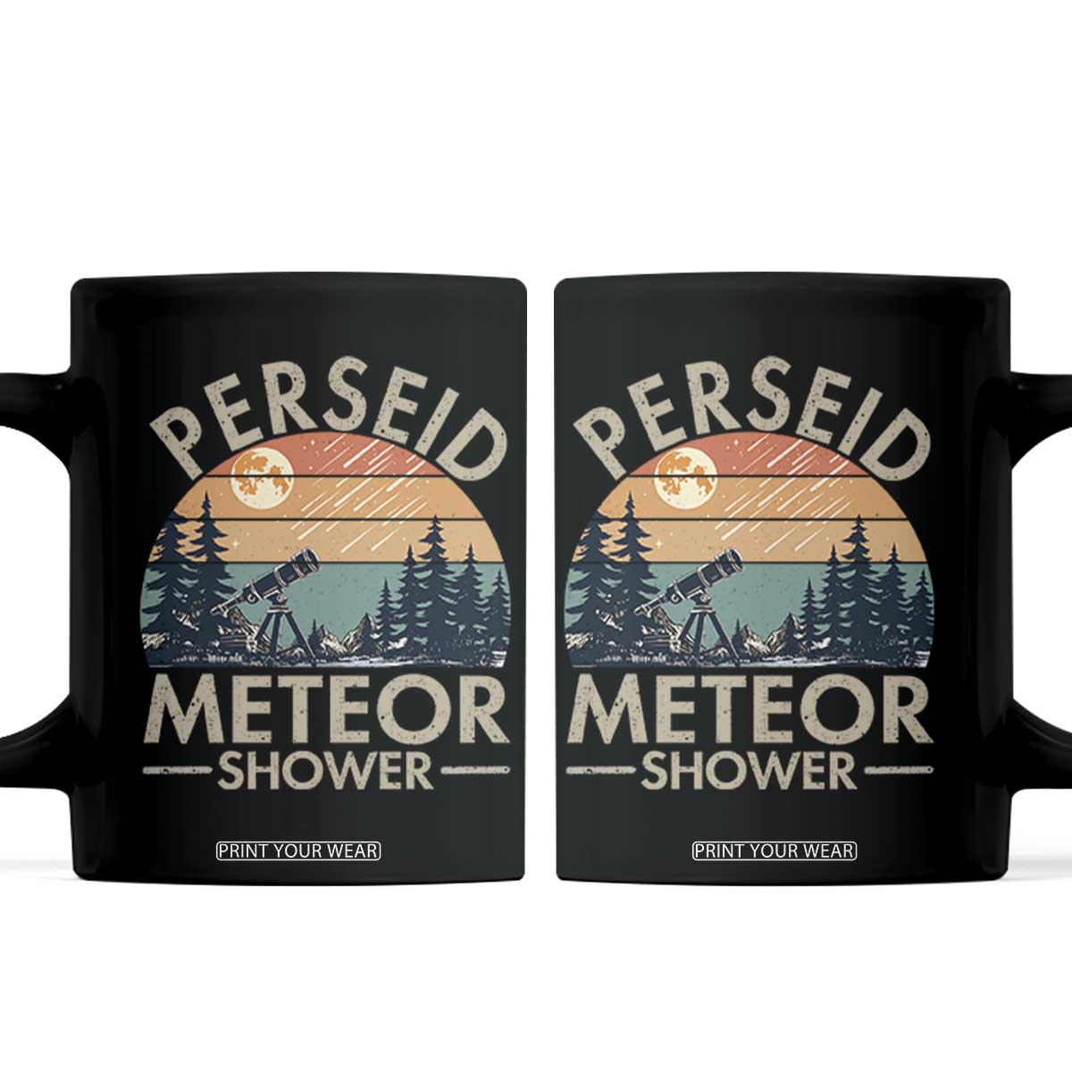 Perseid Meteor Shower Coffee Mug Vintage Astronomy Lover TS12 Black Print Your Wear