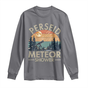Perseid Meteor Shower Long Sleeve Shirt Vintage Astronomy Lover TS12 Charcoal Print Your Wear