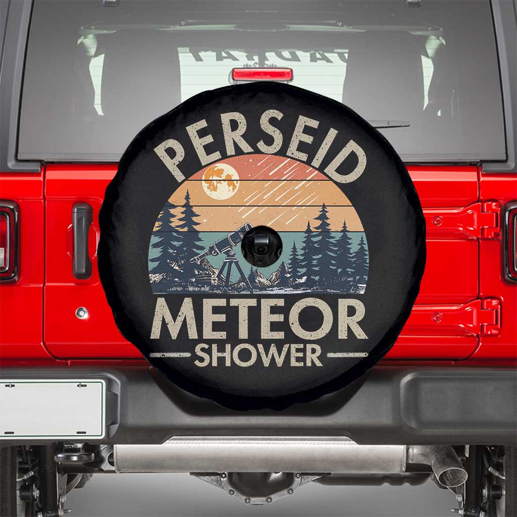 Perseid Meteor Shower Spare Tire Cover Vintage Astronomy Lover TS12 Black Print Your Wear