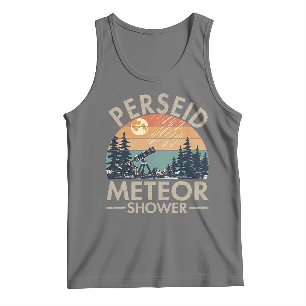 Perseid Meteor Shower Tank Top Vintage Astronomy Lover TS12 Black Heather Print Your Wear