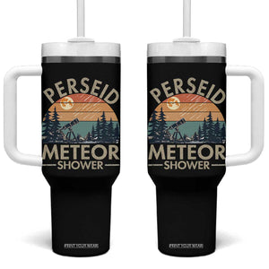 Perseid Meteor Shower Tumbler With Handle Vintage Astronomy Lover TS12 One Size: 40 oz Black Print Your Wear