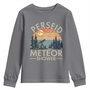 Perseid Meteor Shower Youth Sweatshirt Vintage Astronomy Lover TS12 Charcoal Print Your Wear